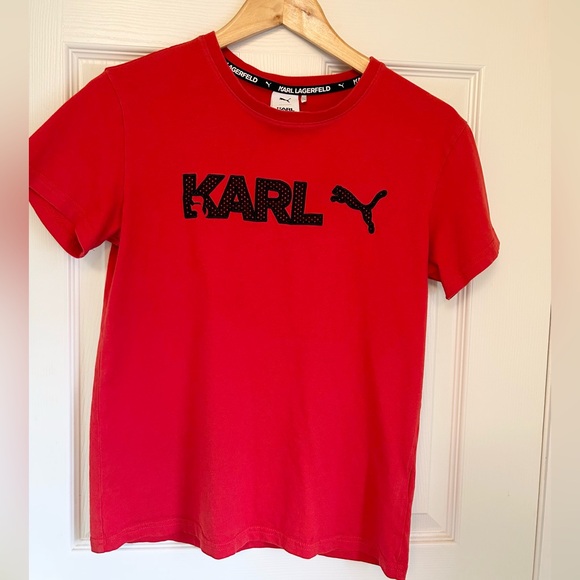 Authentic KARL LAGERFELD X PUMA crossover Red cotton shirt. - Picture 4 of 6